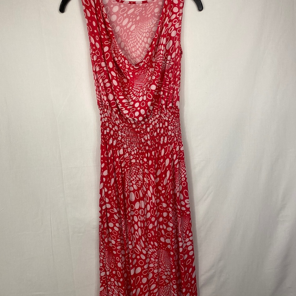 Y2K Fun Dot Print Cowl Neck Dress